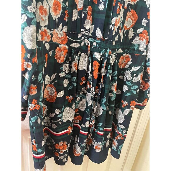 Tommy Hilfiger Women's Medley Print Pleated Shirtdress Blue Size 8 - Picture 5 of 15